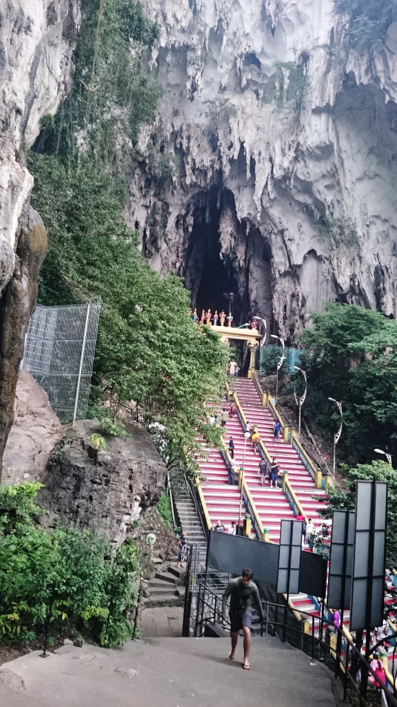 The view from Dark Cave entrance toward Batu Caves.